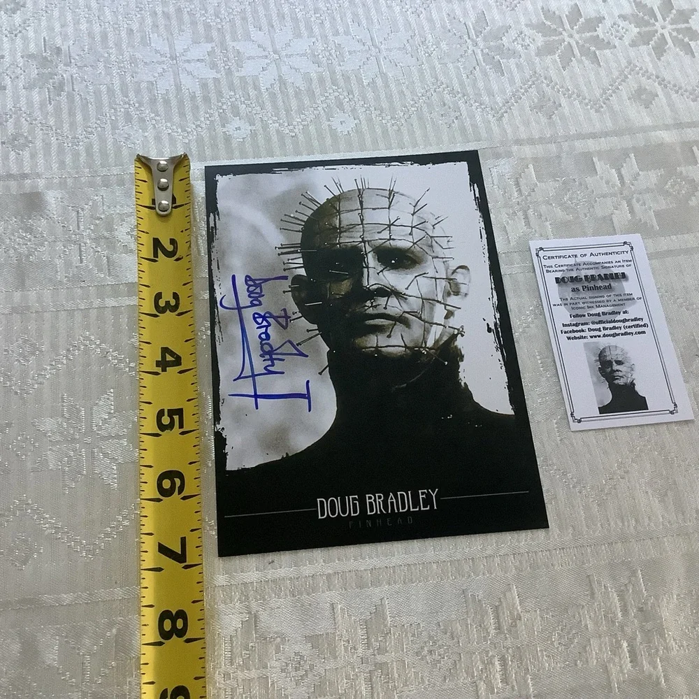 Doug Bradley Pinhead HellRaiser Autographed Picture with authenticity Card - Picture 7 of 7
